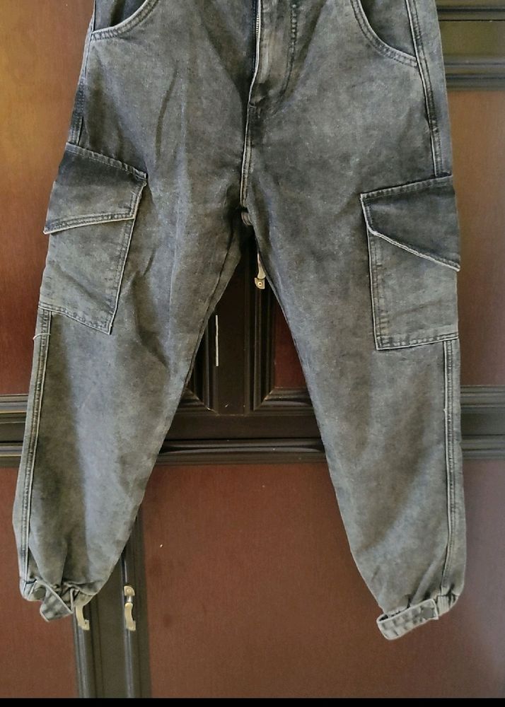 Denim Jogger Pants