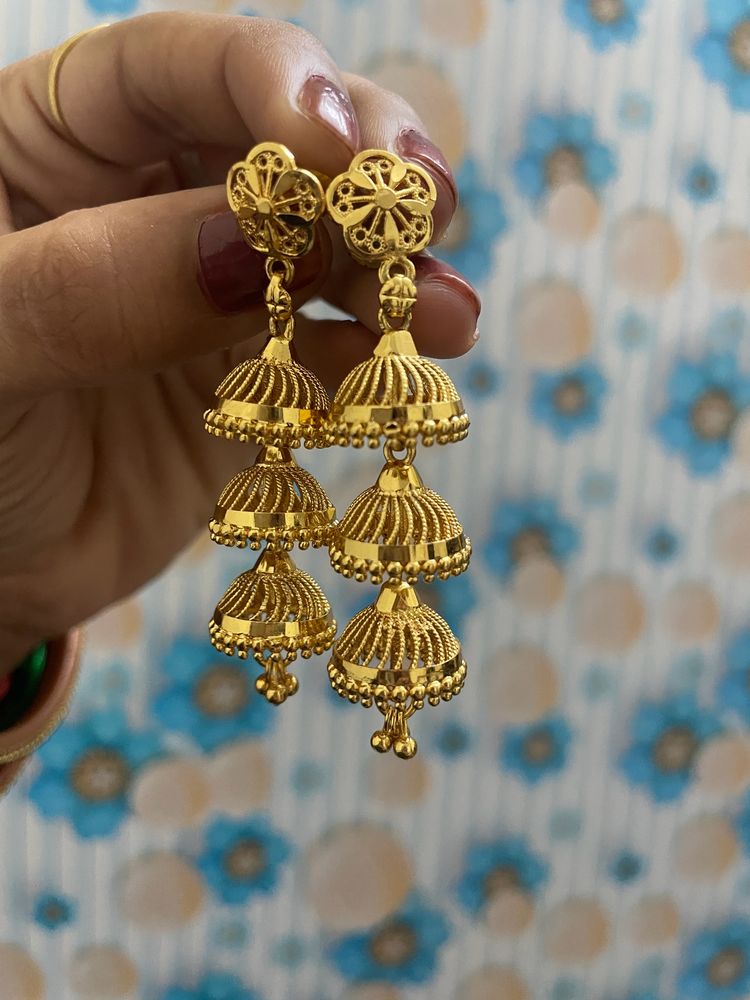 Gold Plated Jumki For Woman’s