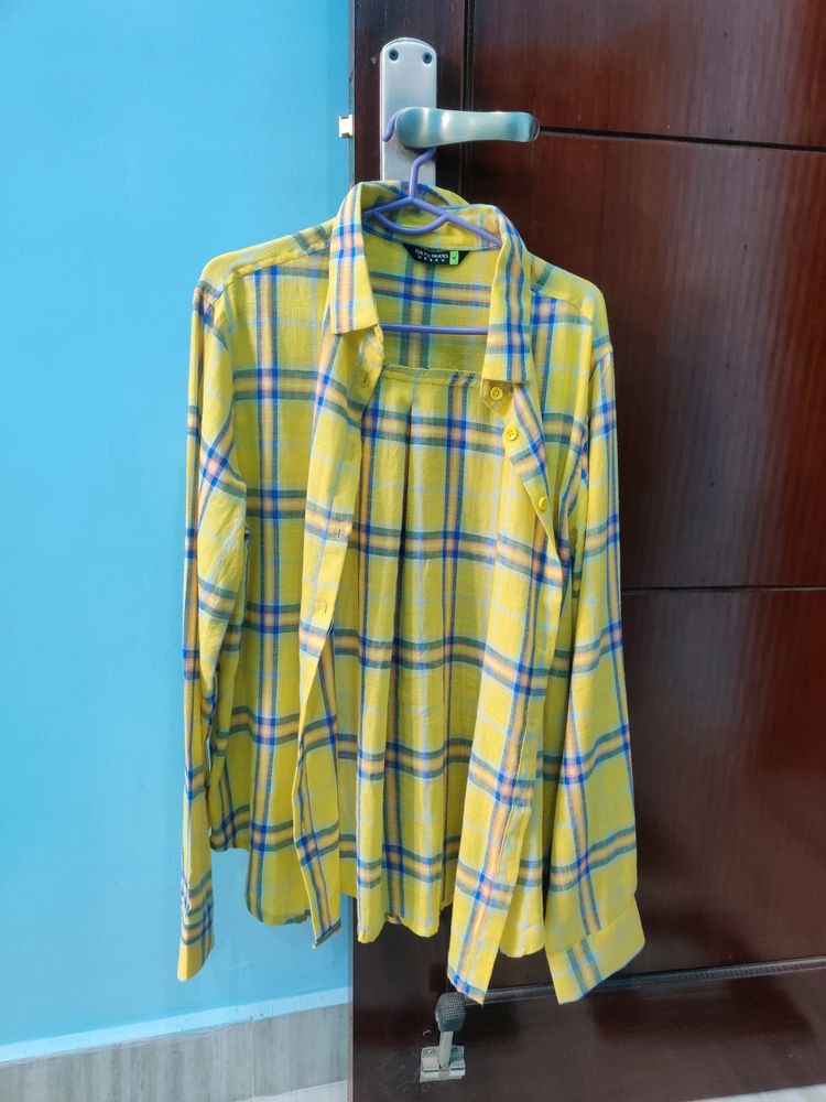 Yellow check Shirt