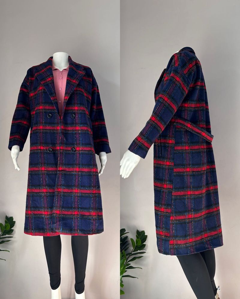 Plaid Overcoat FIXED PRICE