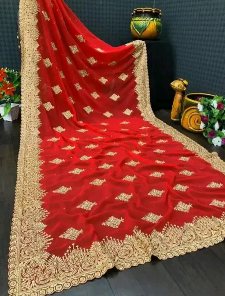 Beautiful Red Saree For Wedding