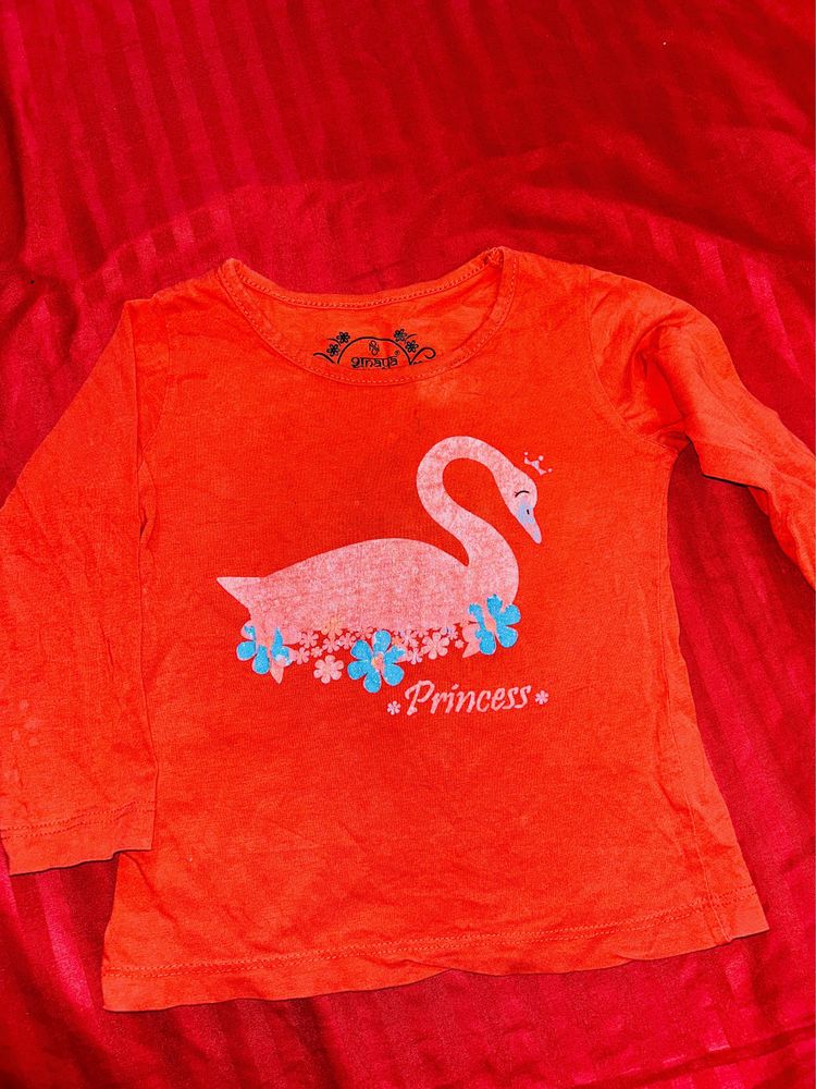 Red Tshirt For Baby Girl 12-18 Months Old