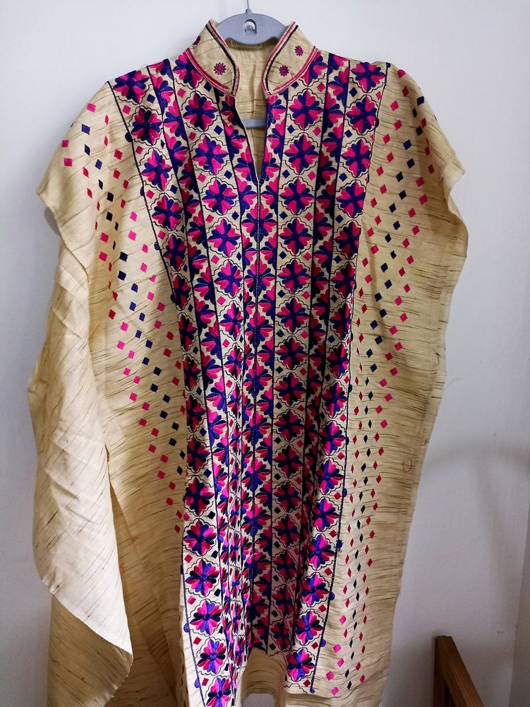 Half Stitched Jute Kurta Material