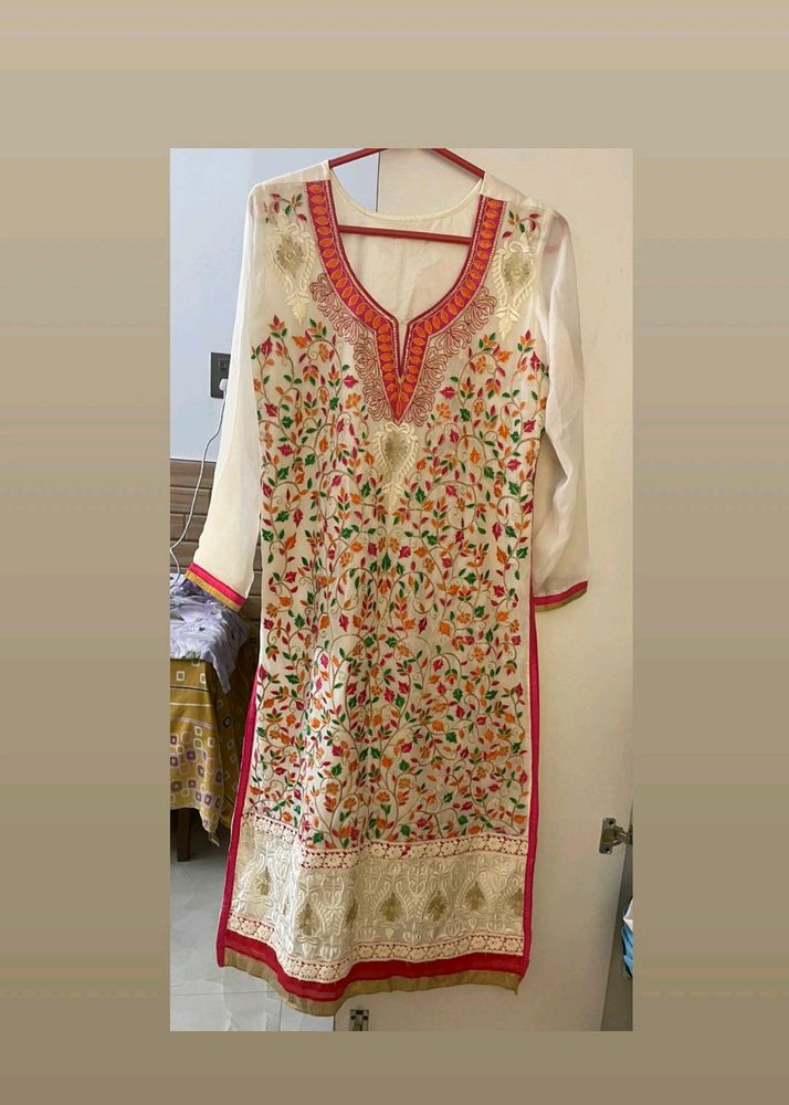 Zari Work Embroidery Kurta