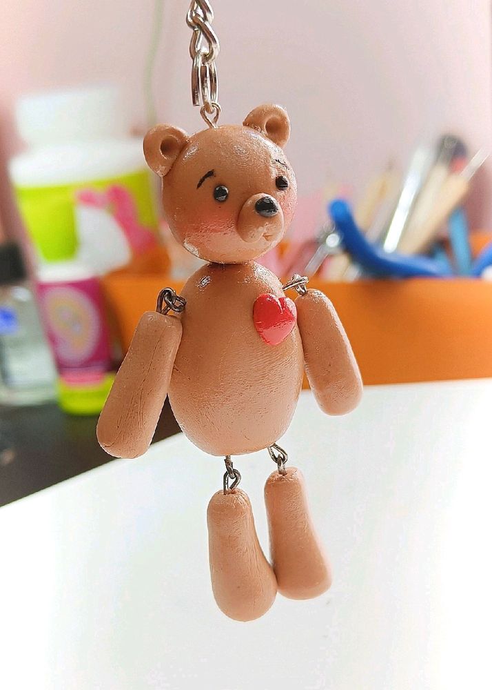 Bear Clay Keychain