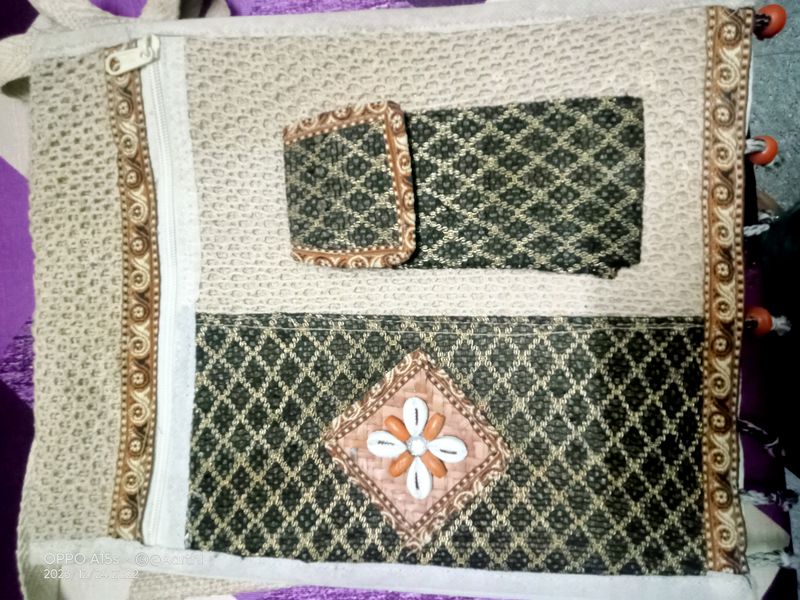 A Slingbag Made Up Of Jute