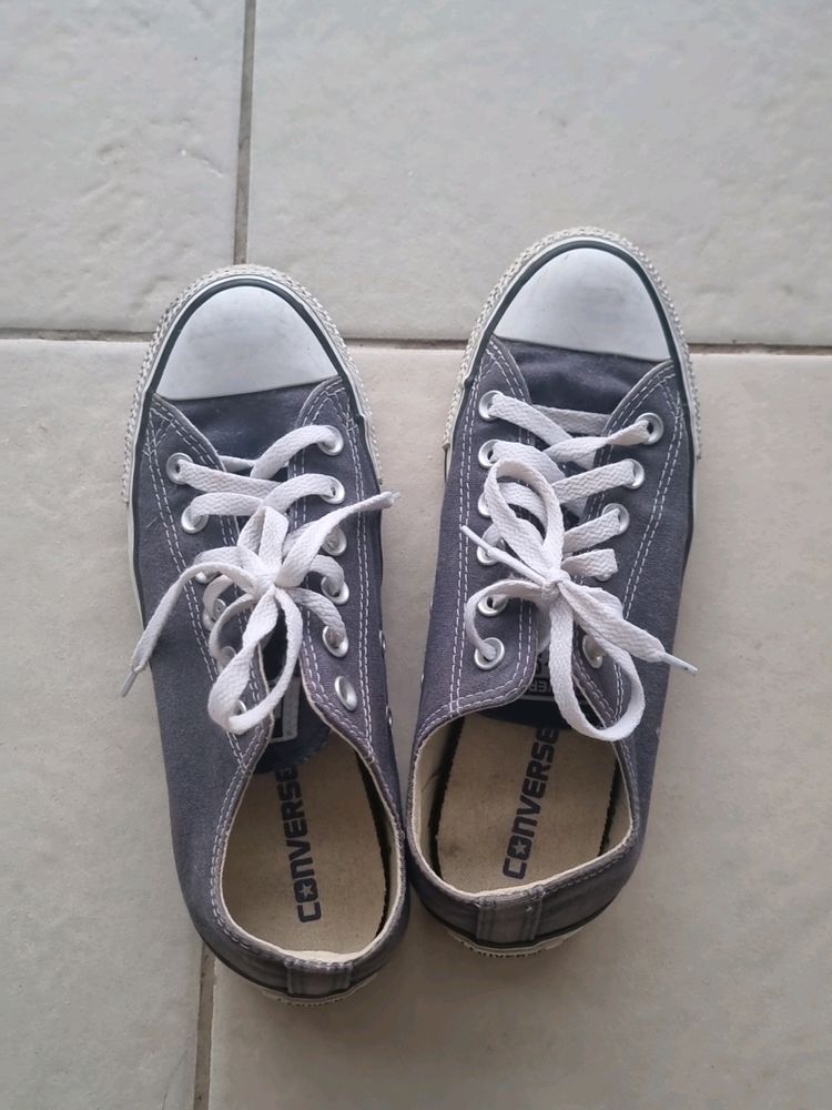 UK 6 Grey Converse, Worn Only 2 Times