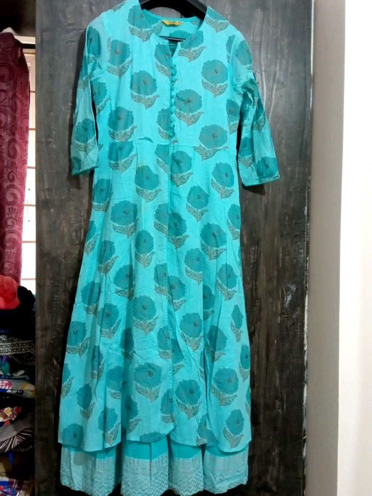 VEDIC Floral Print Gown Dress