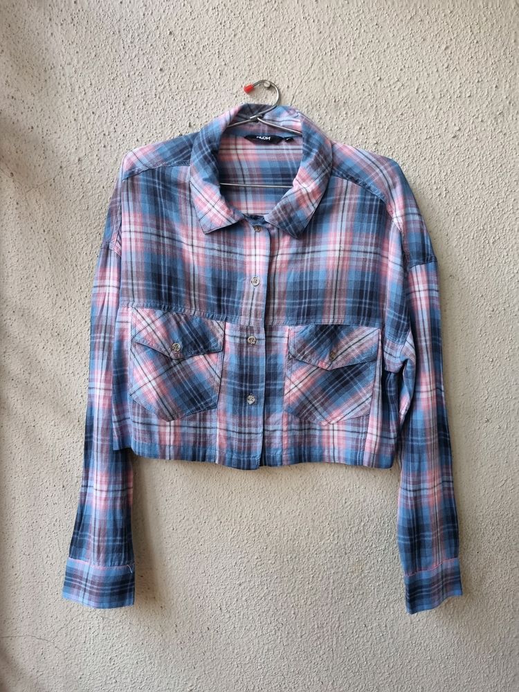 Checkered Crop Shirt