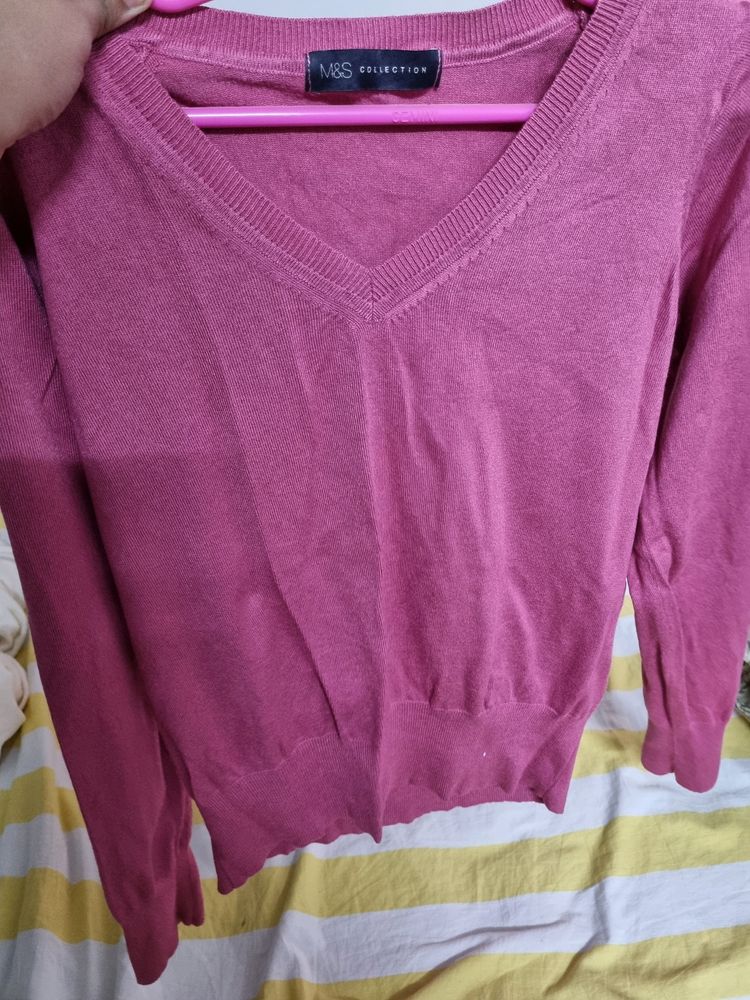 Pink sweater Or Top From M&S