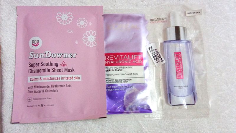 ☺ SHEET MASK COMBO OF LOREAL & POPXO Sundowner