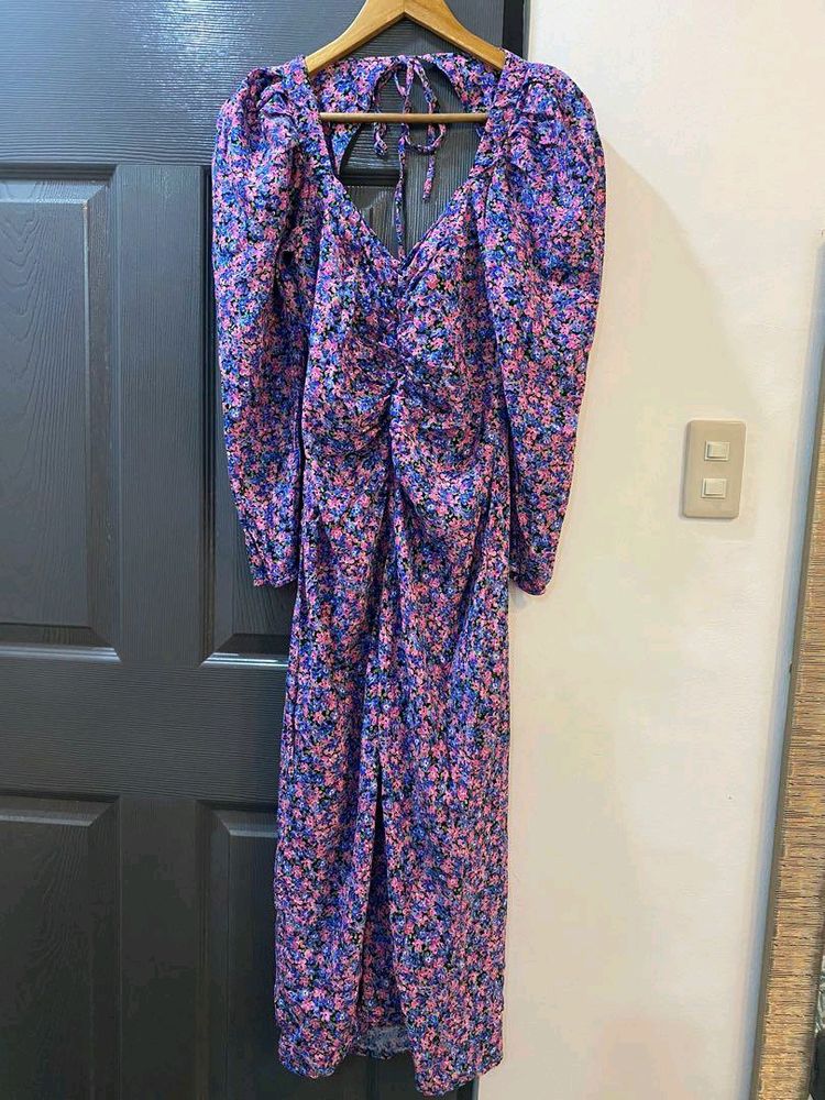 Zara Purple Floral Dress