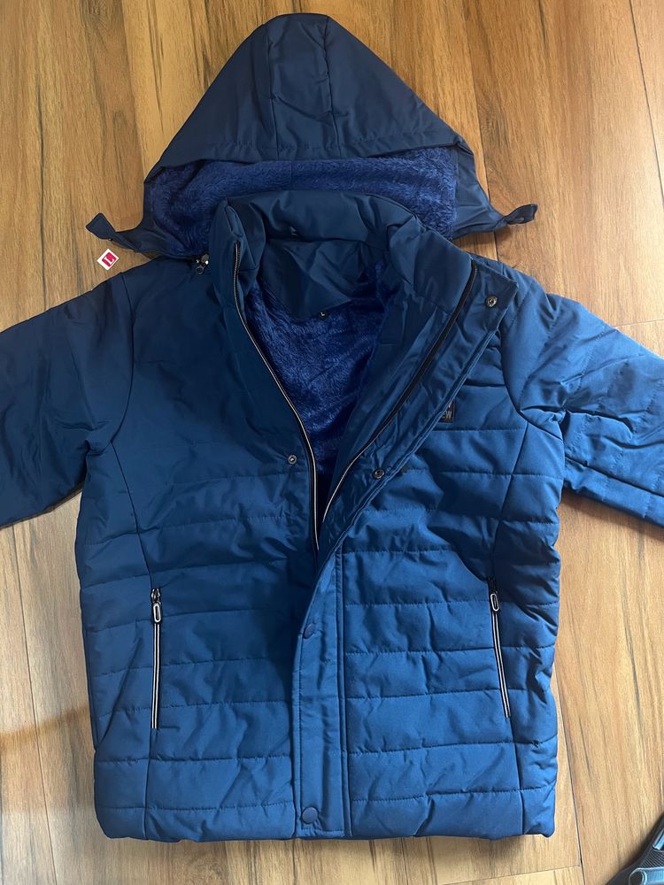 Brand new Mens jacket blue colour with hood