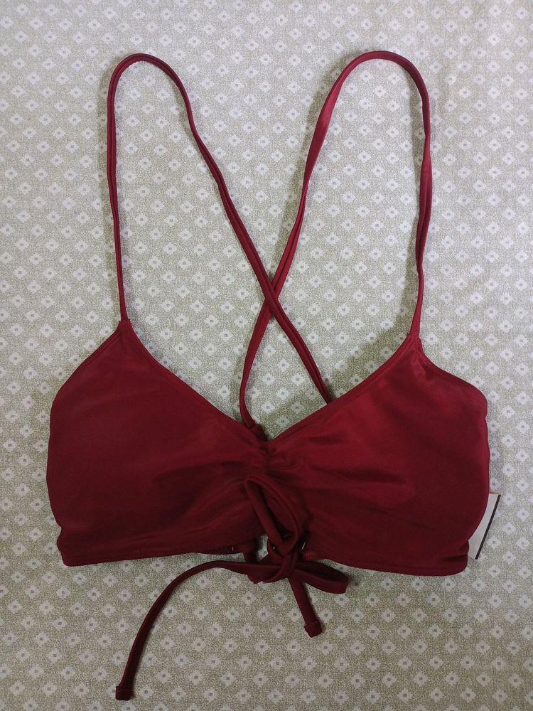 Cherry Red Cris Cross Inner  Bra