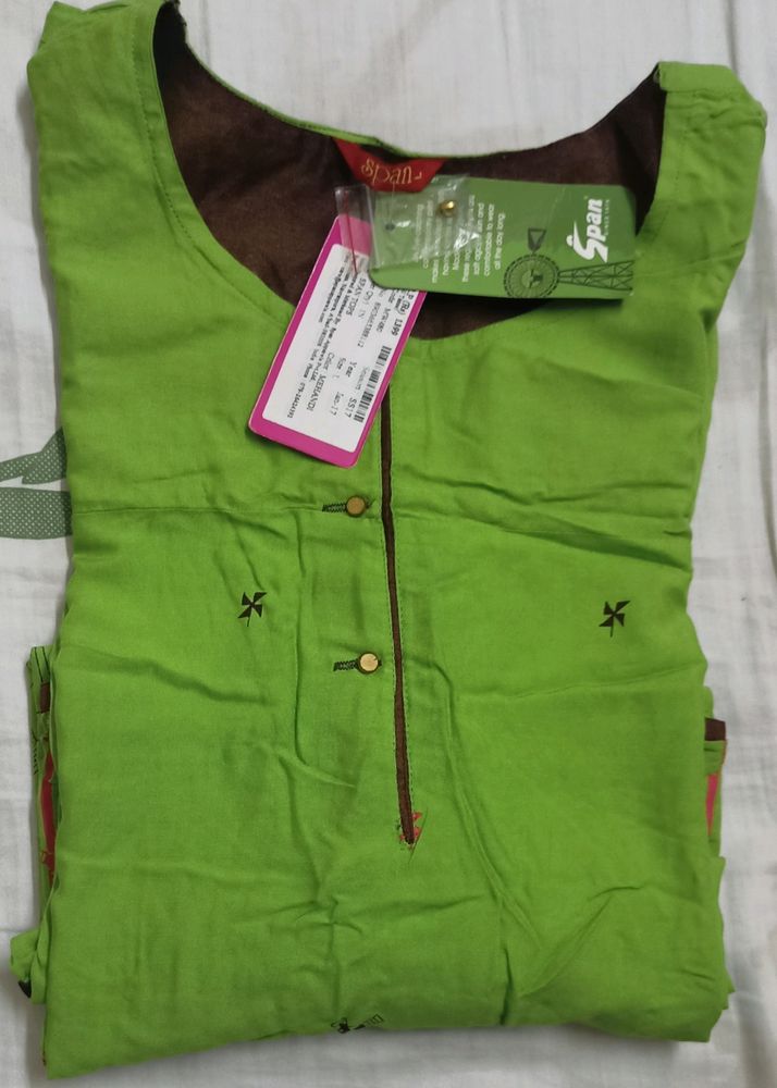 Branded Parrot Green Kurti