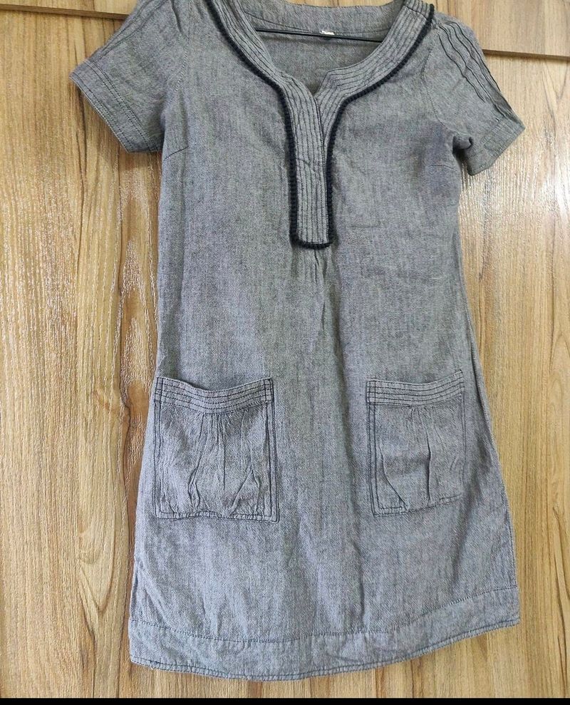 Grey Tunic With Pockets