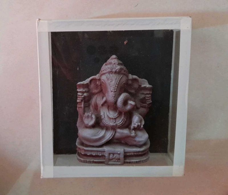 Beautiful Ganesha Idol In Glass Box