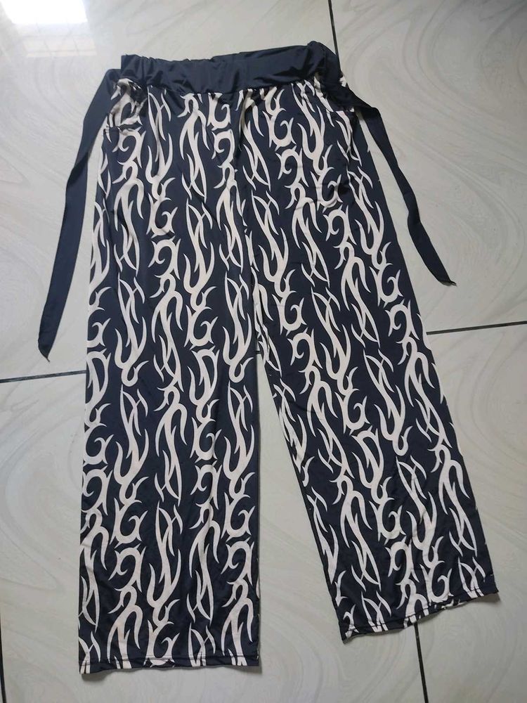 Abstract Printed Stretchable Trousers