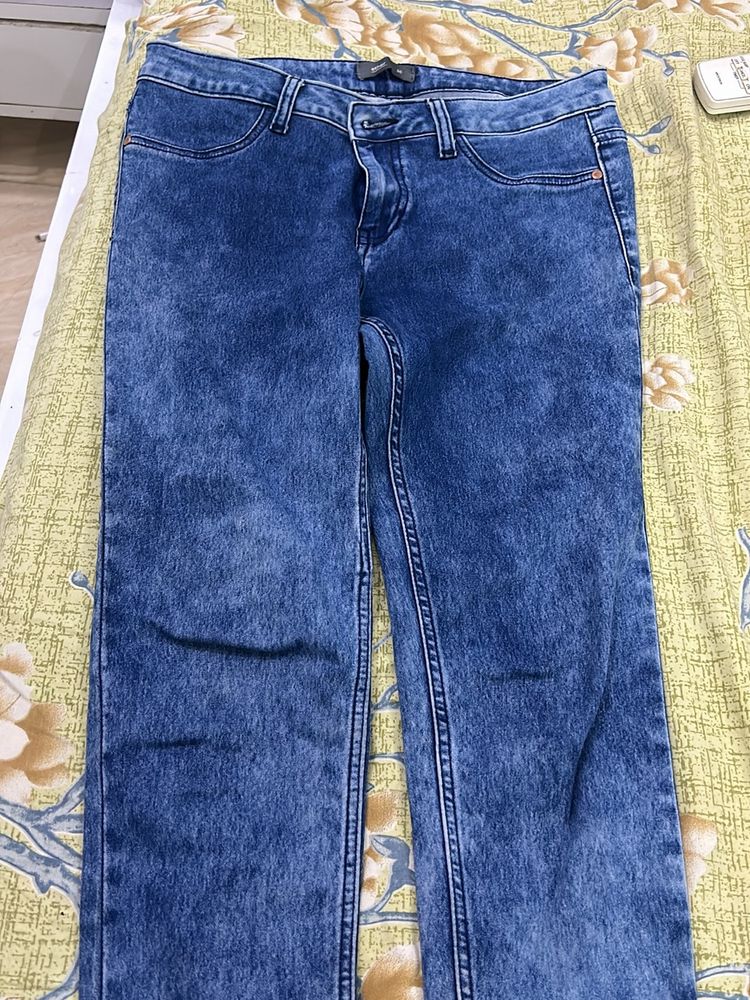 Ankle Length Blue Denim