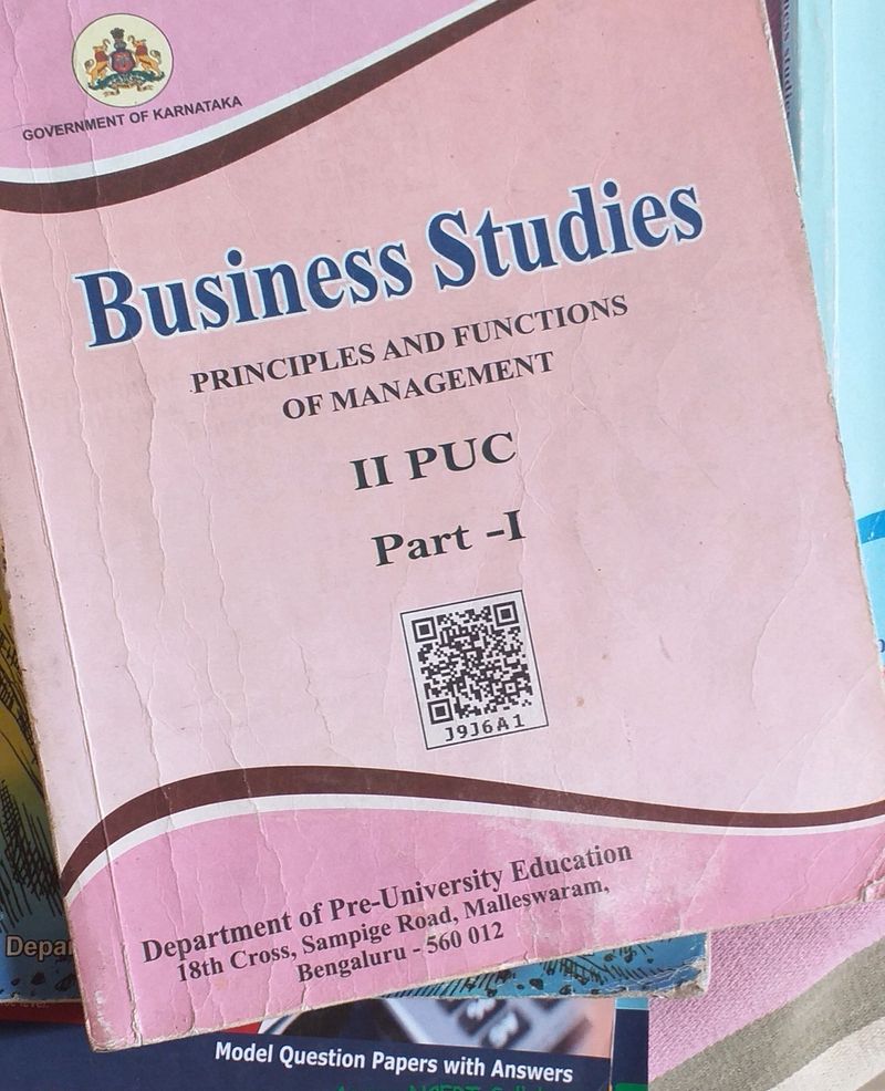 2nd PUC Business Studies And English Text Book