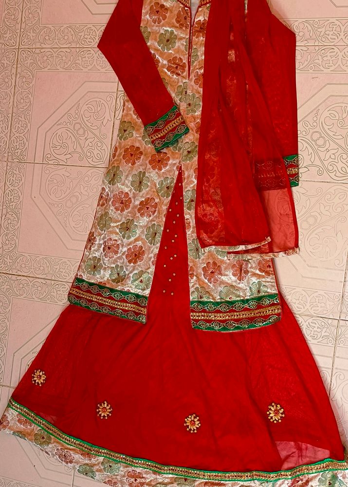 Kurta Sharara With Net Dupatta