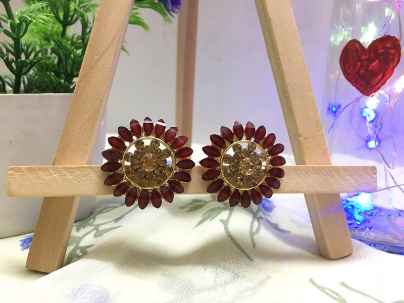 NEW Maroon Colour Studs