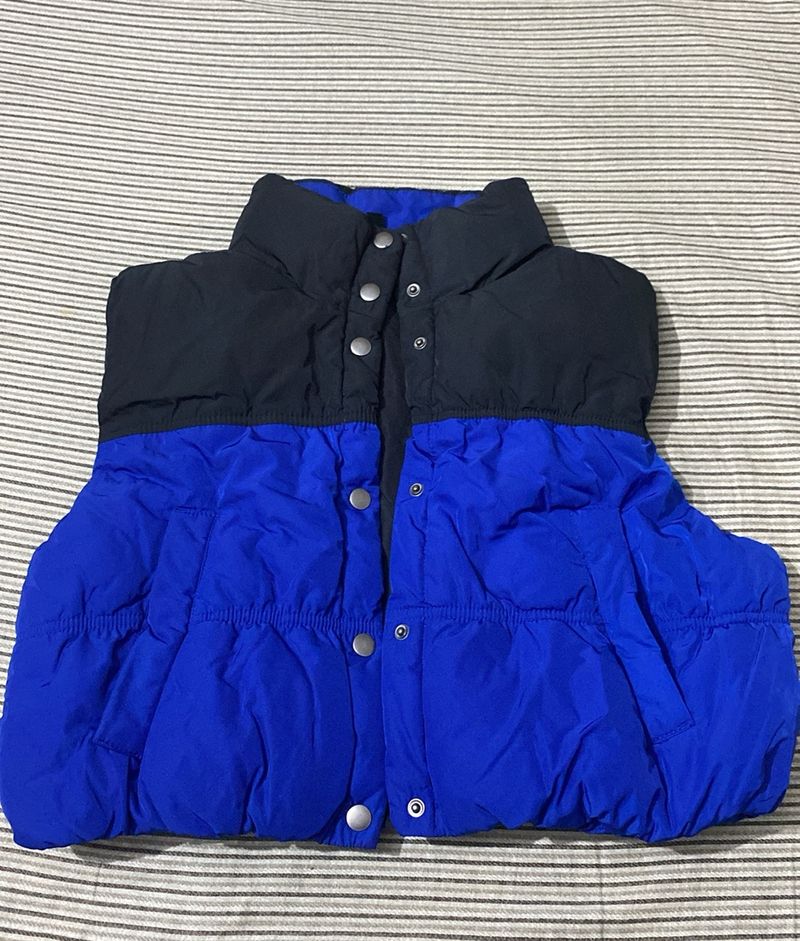 H&M Black & Blue Stylish  Puffer Jacket