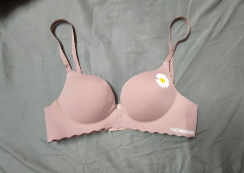 Aesthetic Super Soft Fabric Peach Bra👙