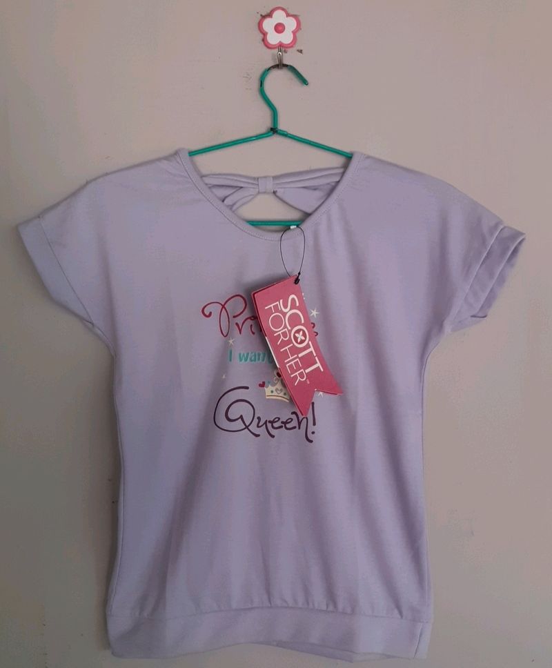 New Lilac Top With Tag For Girls(70) Cm
