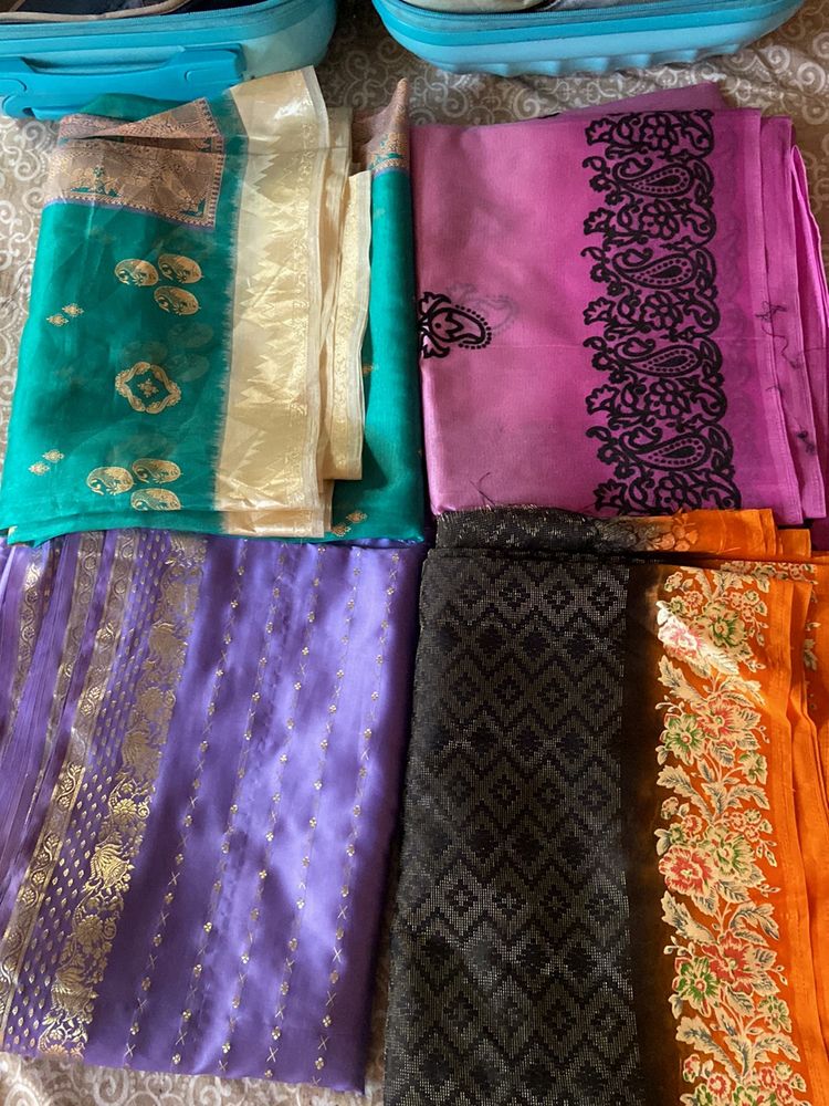 ! 4 Saree Combo New