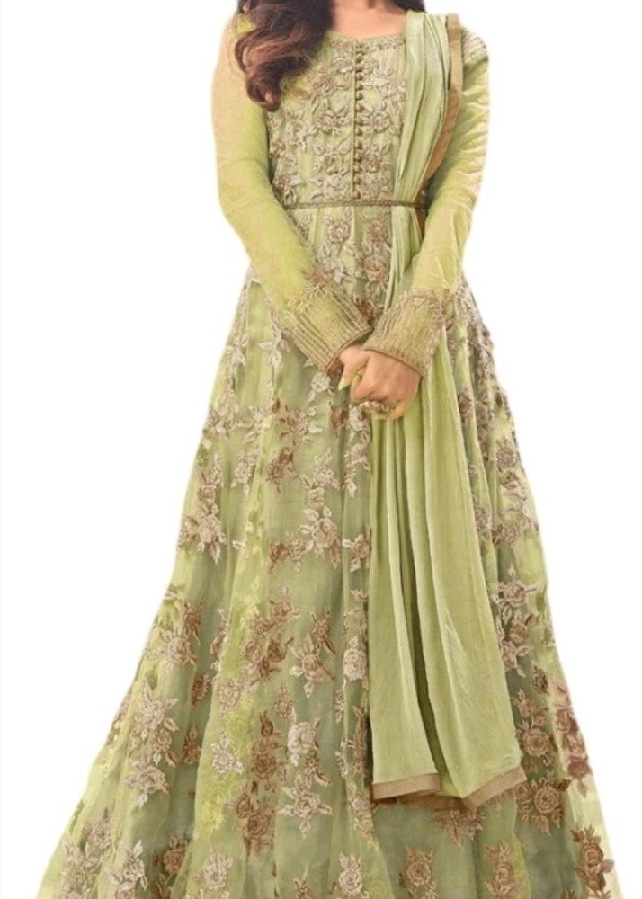 New Semi Stiched Anarkali Dress