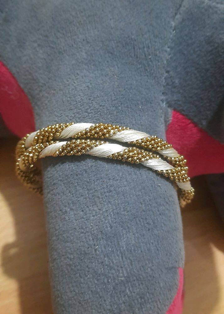 White and Gold bangles