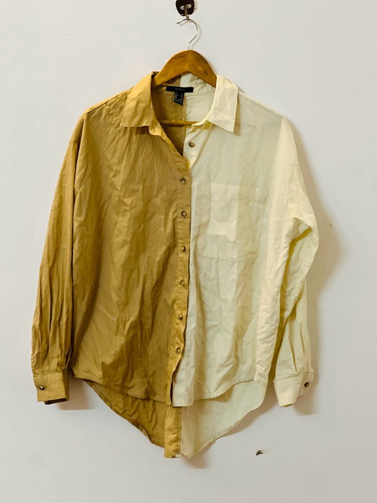 White And Beige Dual Shirt