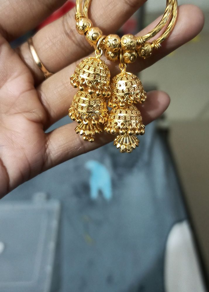 One Gram Gold Plated Bali Jhuka