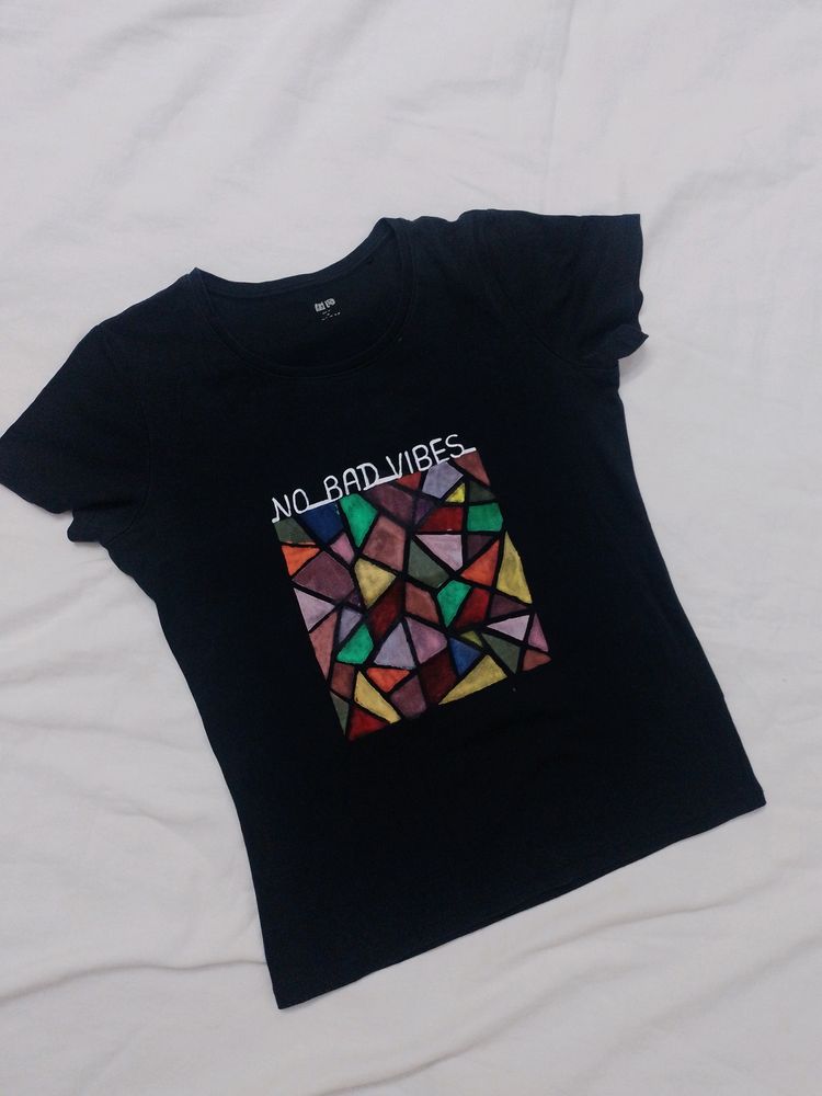 Black Printed Tshirt