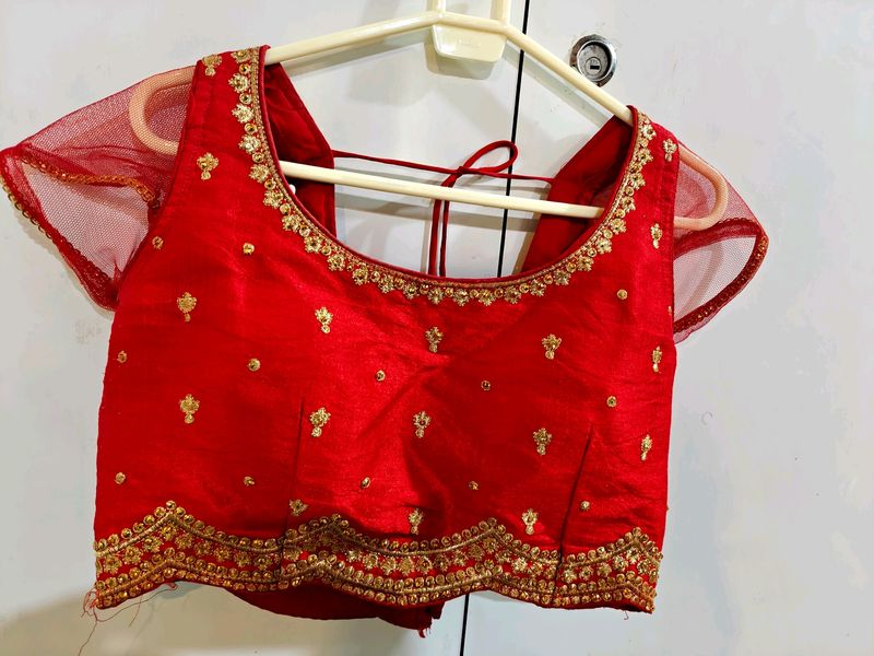 Red Work Blouse