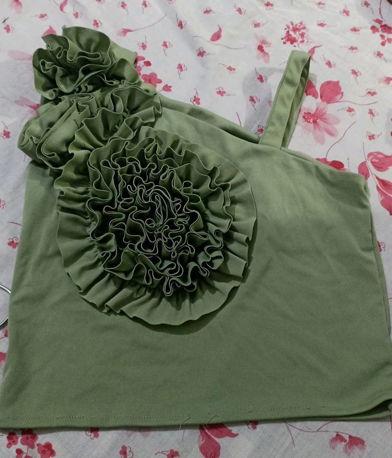 Green Top For College Party 🎉