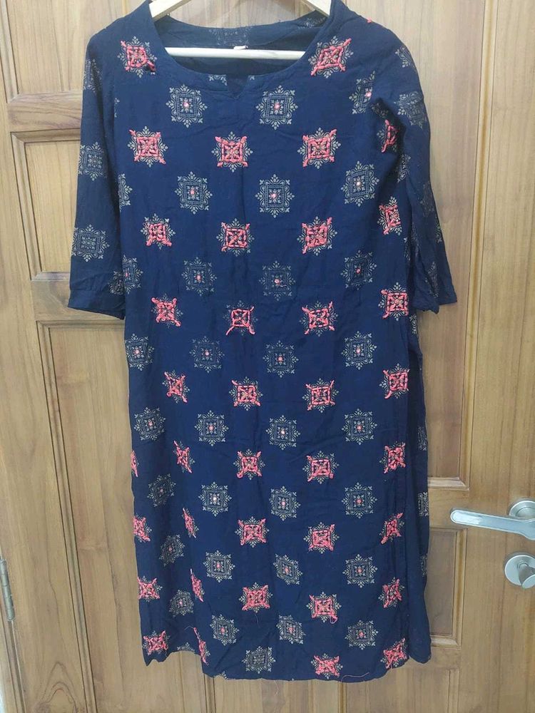 Navy Blue Kurta Set