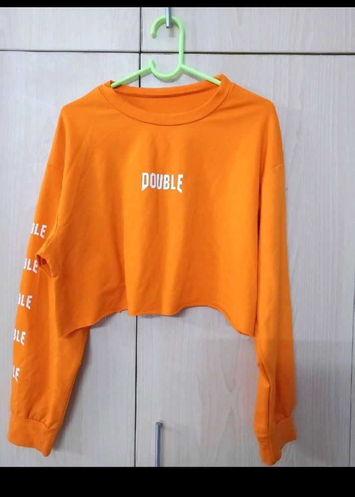 FULL SLEEVE ORANGE CROP TOP