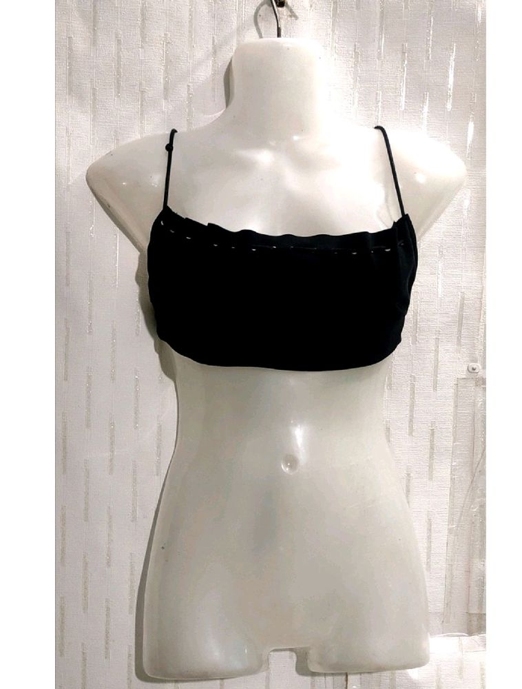 Black Crop Top For Girl's