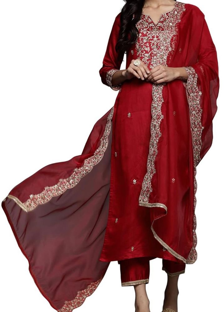 Red Viscose Suit