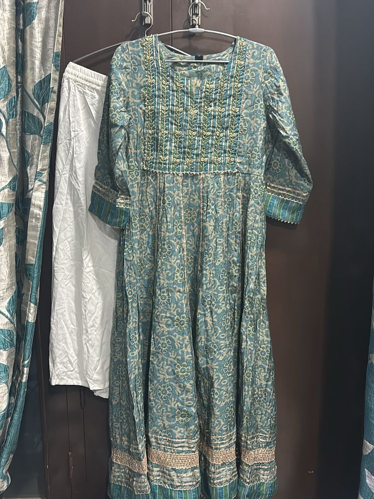 ethnic gown with plazzo