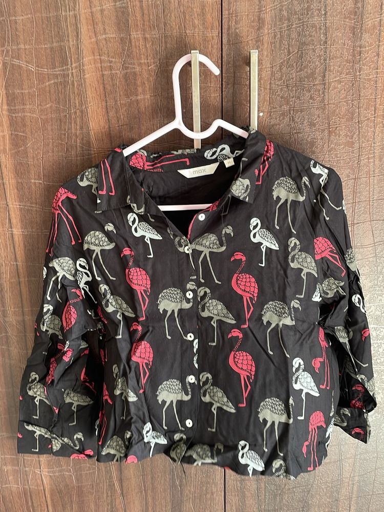Crop Flamingo Shirt