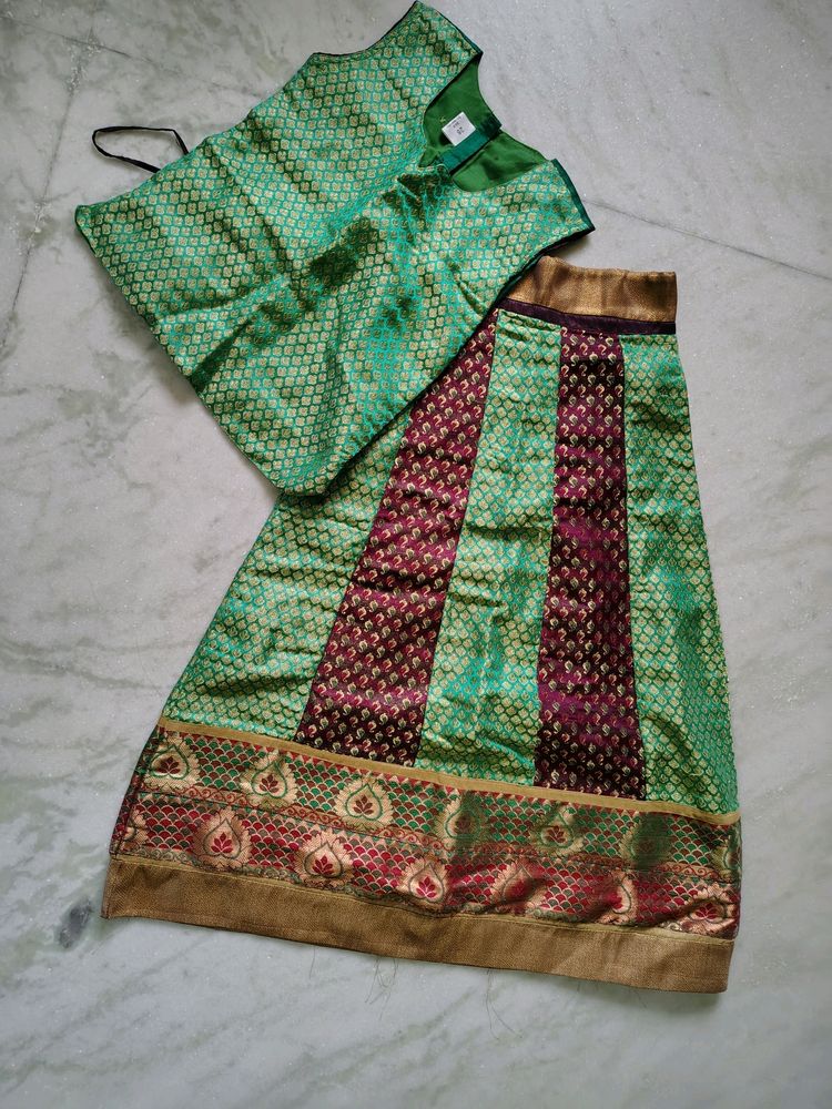 Pure Silk Lehenga For Girls