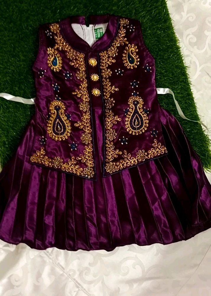 New Purple Colour Dress For Girl Baby