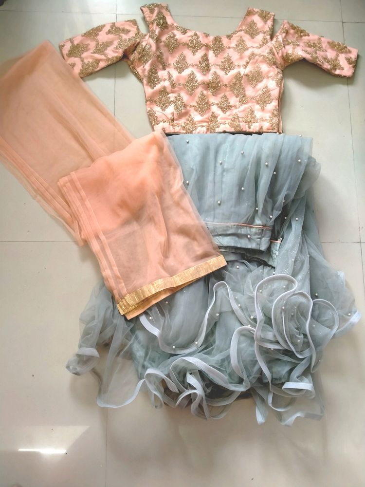 PEACH & SEA GREEN COLOUR CHOLI FOR WOMEN