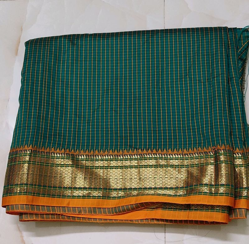 🍂😍New Beautiful Silk Green Saree 😍🍂