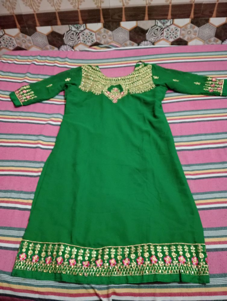 Suit With Lehnga Only One Time Wear Mehndi Ceremon