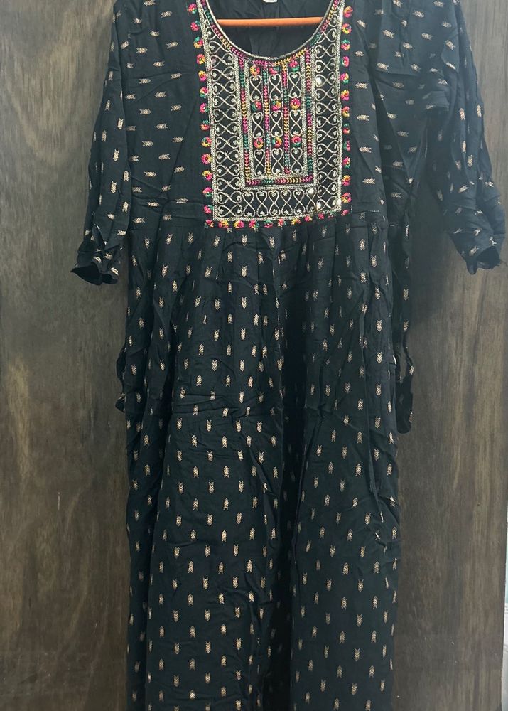 Black Anarkali Kurta For Women