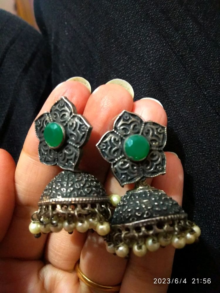 Oxidised Jhumka